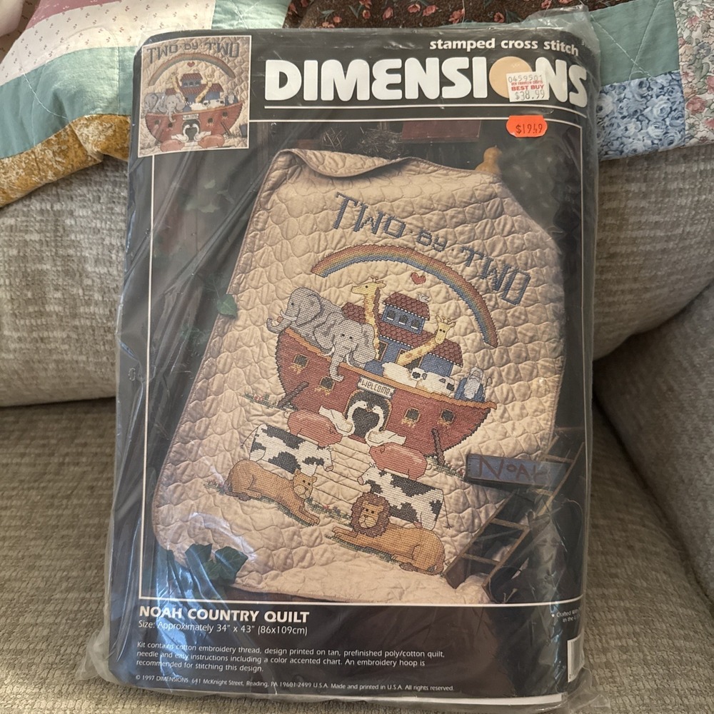 Dimensions Noah Country Quilt Cross Stitch Kit Animals & Insects Quilt